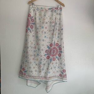 NWT Peruvian Connection Lotus Blossom Pima Cotton Maxi Skirt Bohemian Western 12